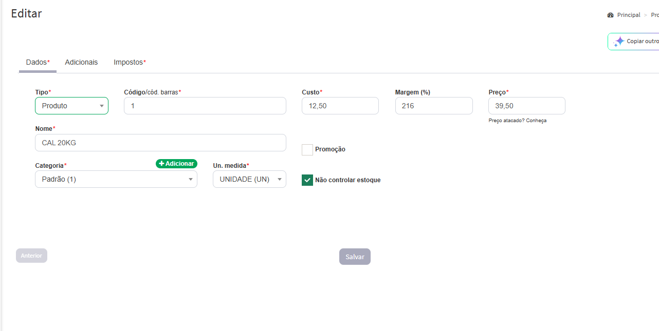 Exemplo de Configuração