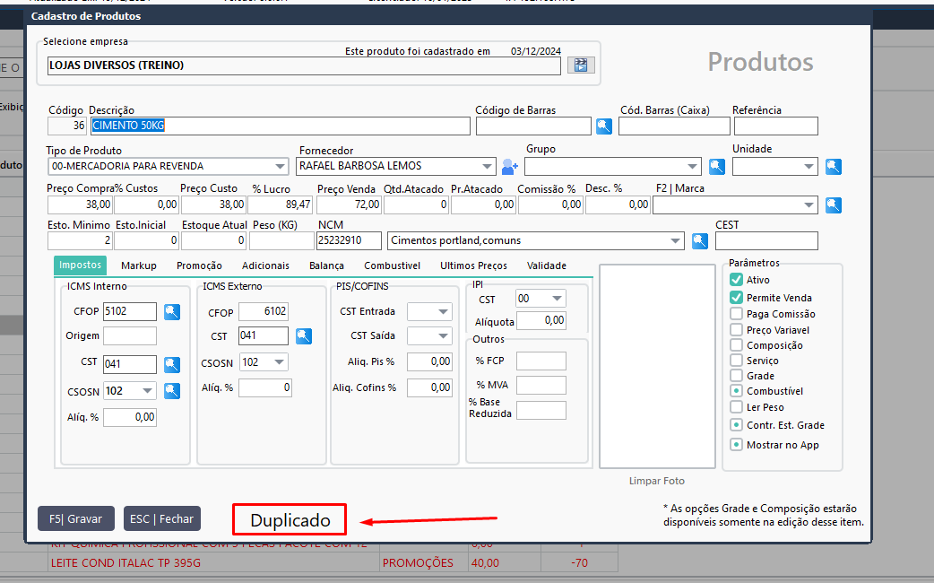 Exemplo de Configuração